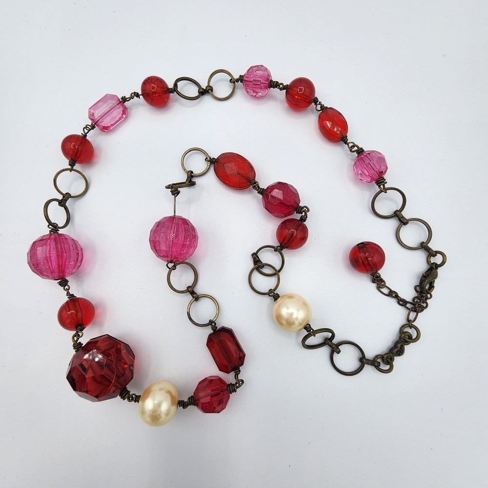 Sweetheart Beaded Link Necklace American Eagle 26"